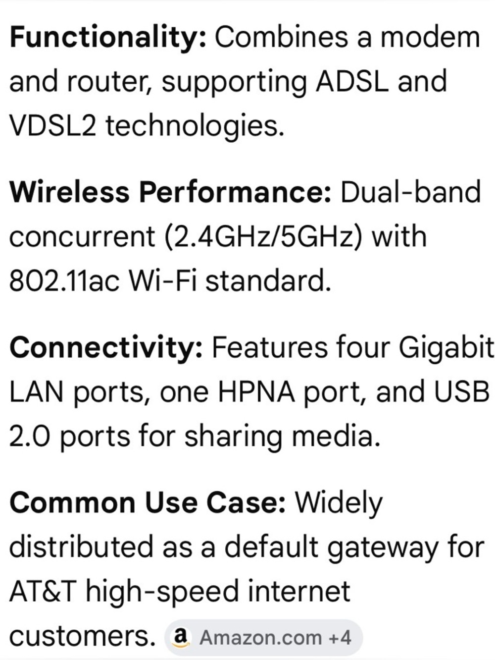 PACE Modem-Router Combo – Dual-Band Wi‑Fi - Picture 6 of 6